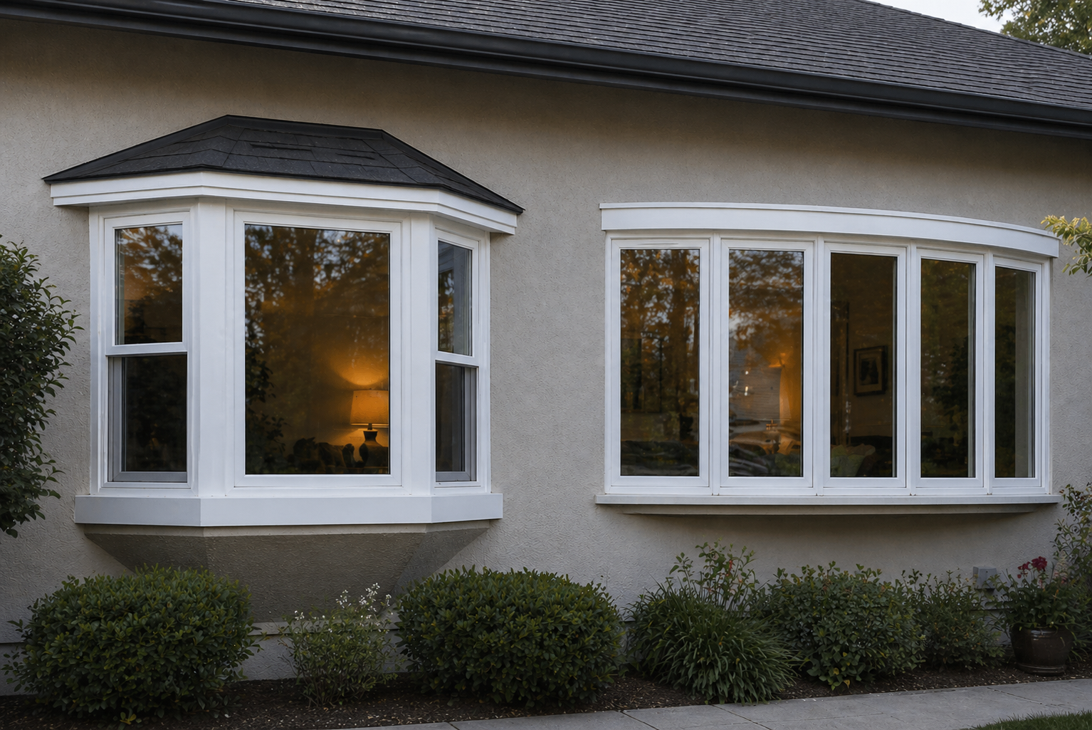Bay and bow window installation in Bay Area home